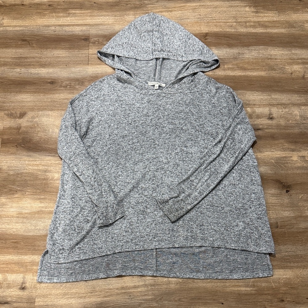 Express Gray Oversized Hooded Sweater